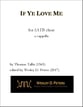 If Ye Love Me SATB choral sheet music cover
